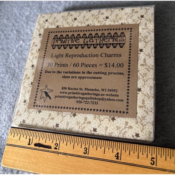Primitive Gatherings Light Reproduction Charms 5"x5" 30 Prints 60 Pieces Quiltin - Picture 4 of 5